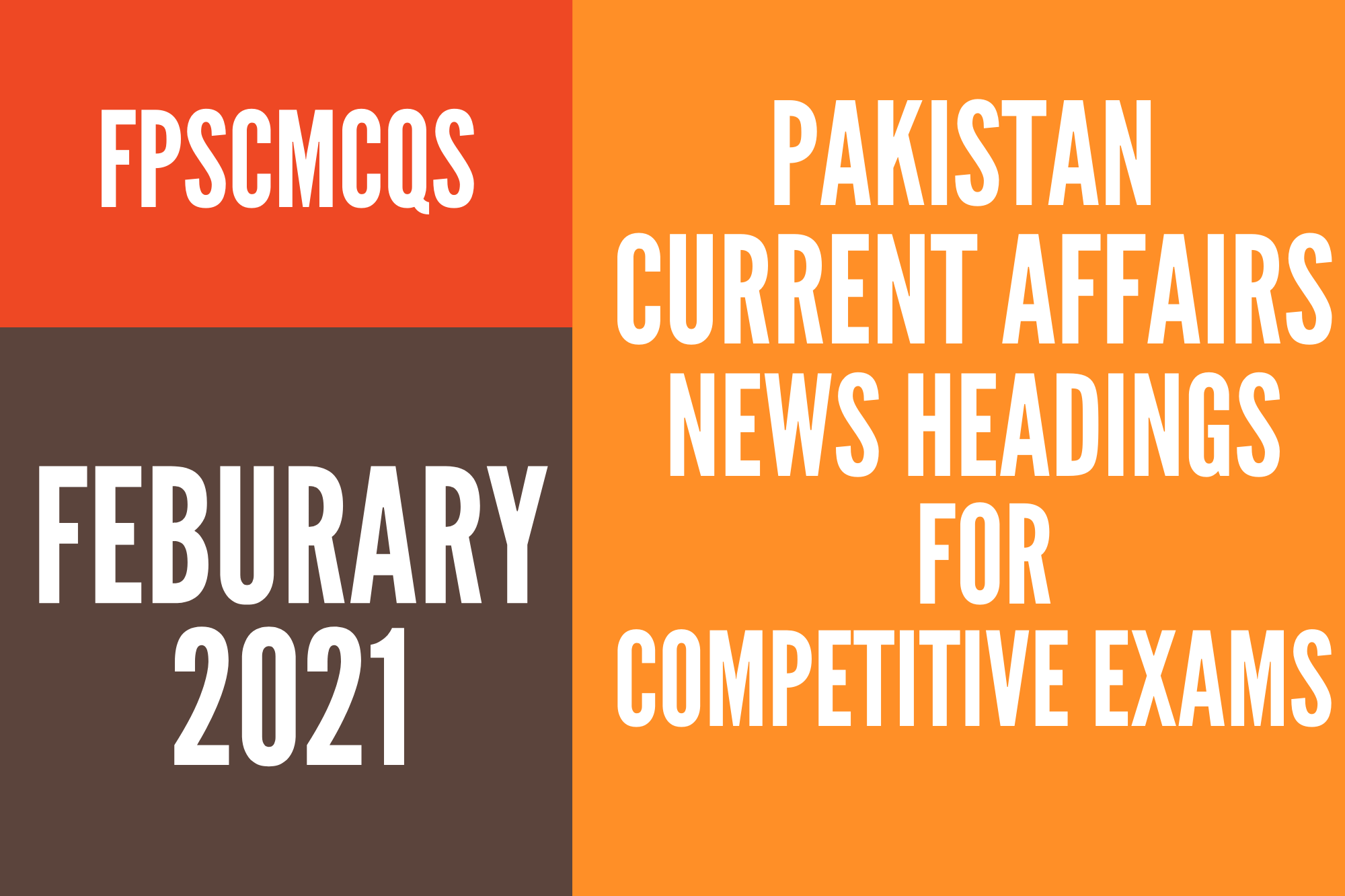 February 2021 Top pakistan Current Affairs