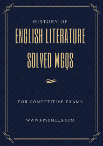 English Literature Mcqs For Competitive Exams,CSS,FPSC,PPSC